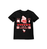 Black Printed Kids T-Shirt Front