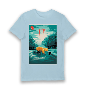 Light Blue Printed T-shirt Front