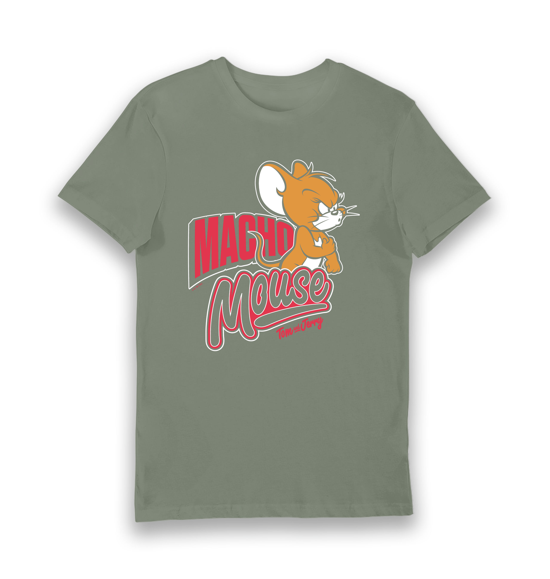 Khaki Printed T-shirt Front