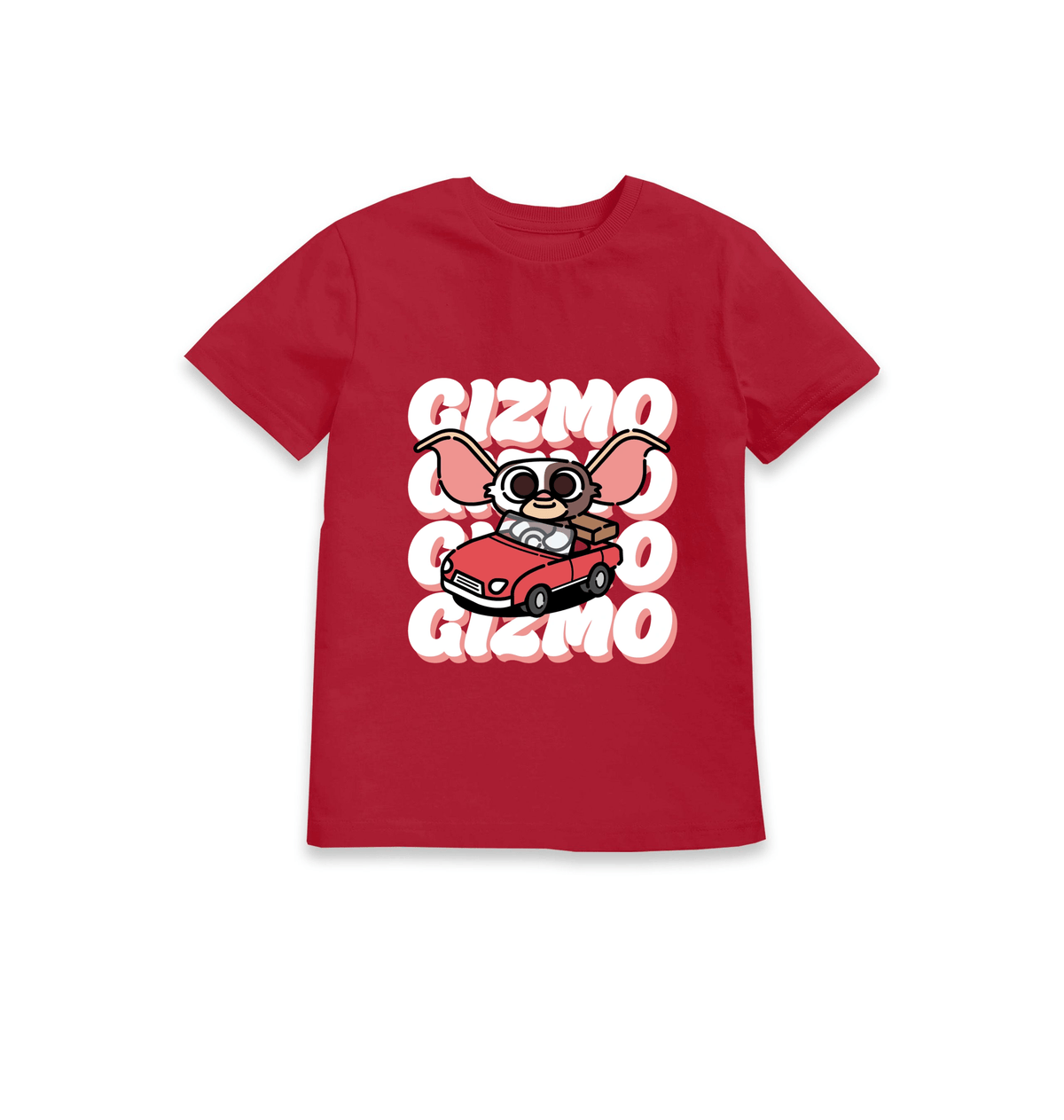 Red Printed Kids T-Shirt Front