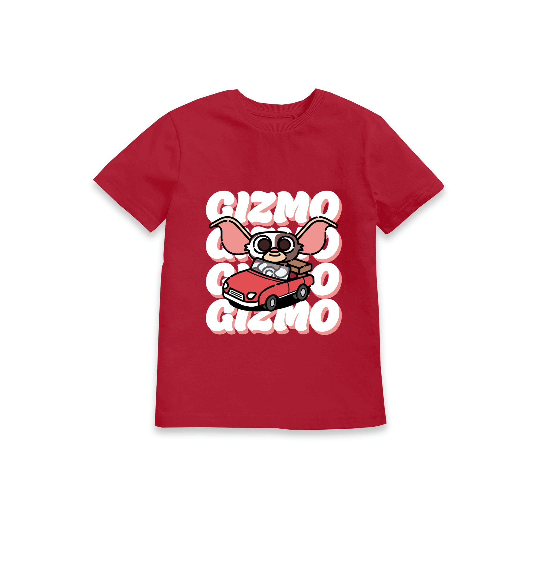 Red Printed Kids T-Shirt Front