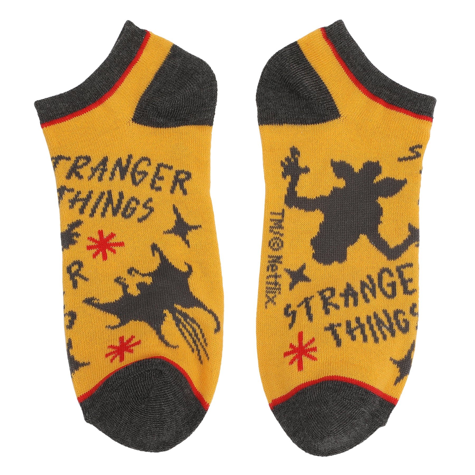 Stranger Things Adult Female Socks – Navy, Red, Yellow & Gray Crew