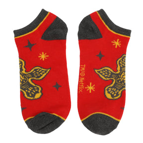 Stranger Things Adult Female Socks – Navy, Red, Yellow & Gray Crew
