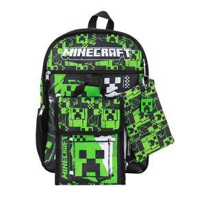 Minecraft Creeper Backpack 5 Piece Set