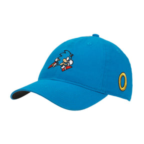 Sonic The Hedgehog Heavy Cotton Wash Adult Adjustable Slide Blue Cap