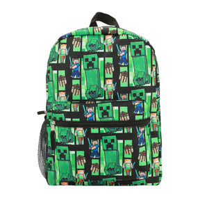 Minecraft Creeper AOP Kids Back To School Backpack