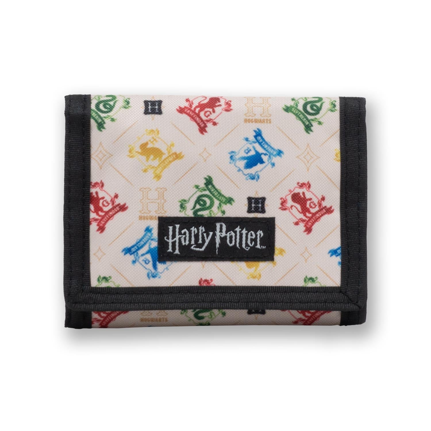 Harry Potter Hogwarts House Crest Nylon Trifold Wallet