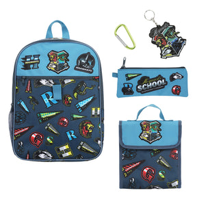 Harry Potter Hogwarts 5 Piece Blue Backpack