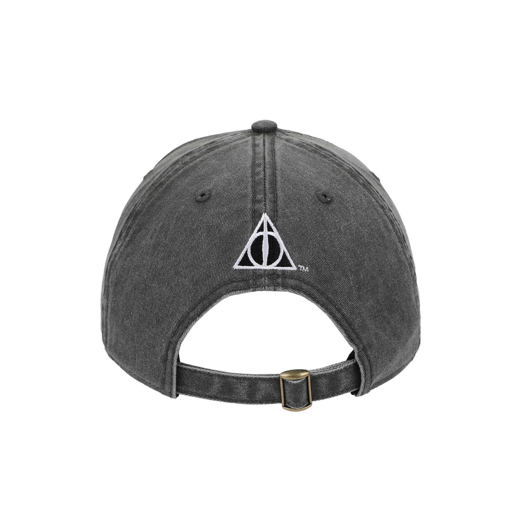 Harry Potter Deathly Hallows Pigment Dye Adult Adjustable Slide Charcoal Grey Cap