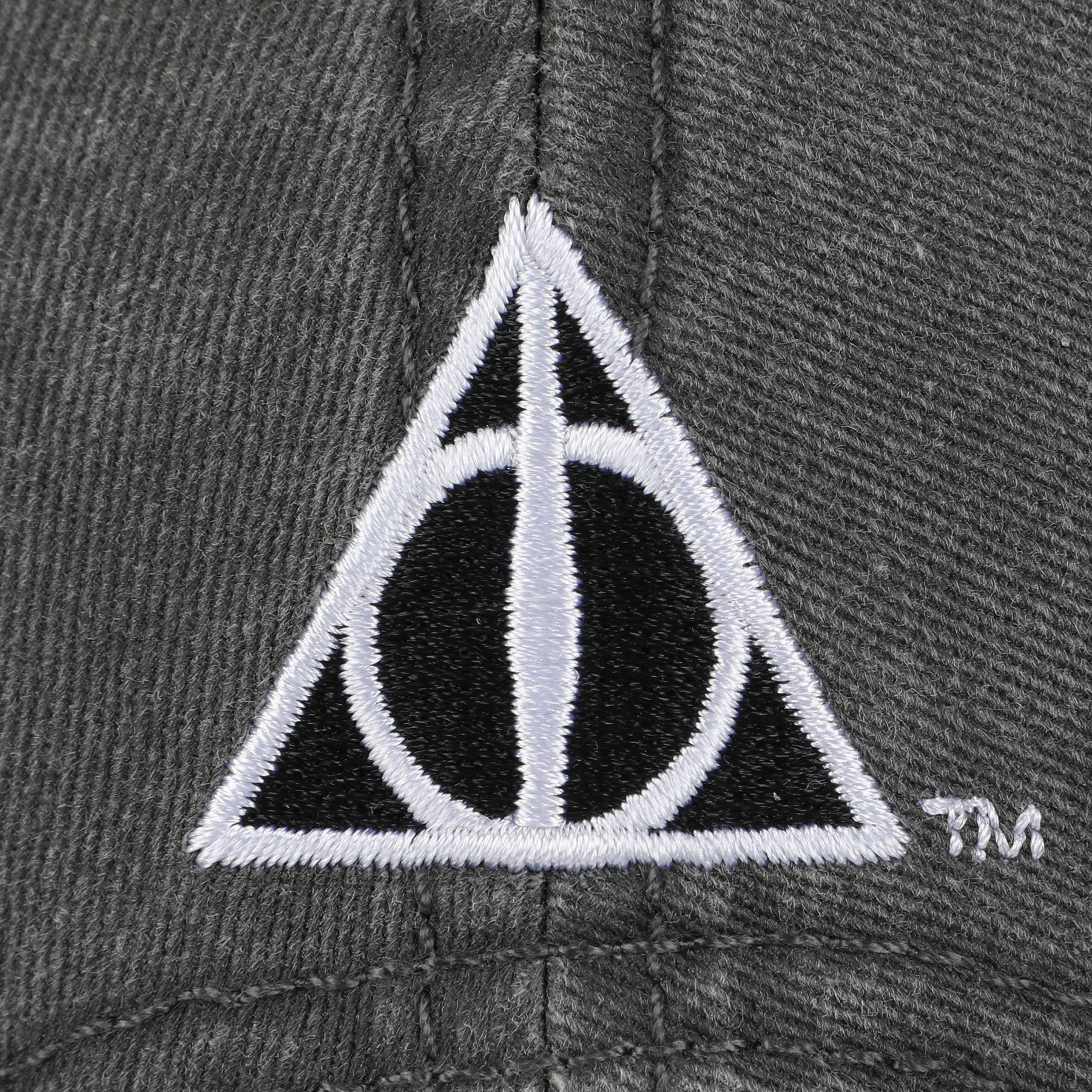 Harry Potter Deathly Hallows Pigment Dye Adult Adjustable Slide Charcoal Grey Cap