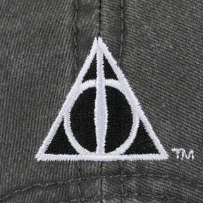 Harry Potter Deathly Hallows Pigment Dye Adult Adjustable Slide Charcoal Grey Cap