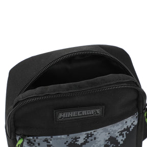 Minecraft Boys Crossbody Shoulder Pouch Black & Grey Bag