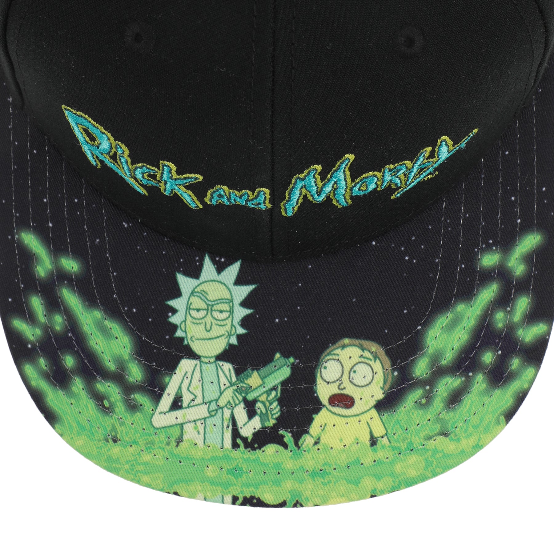 Rick and Morty Acid Vat Sublimated Bill Adult Snapback Cap