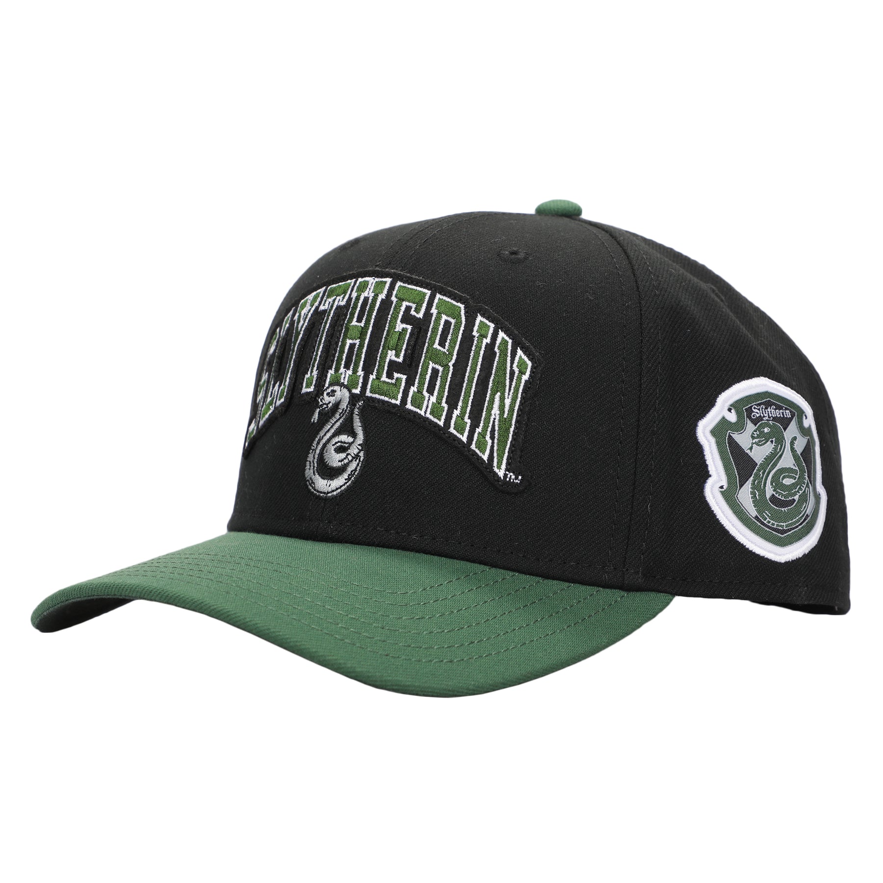 Harry Potter Slytherin Varsity Woven Label Adult Snapback Cap