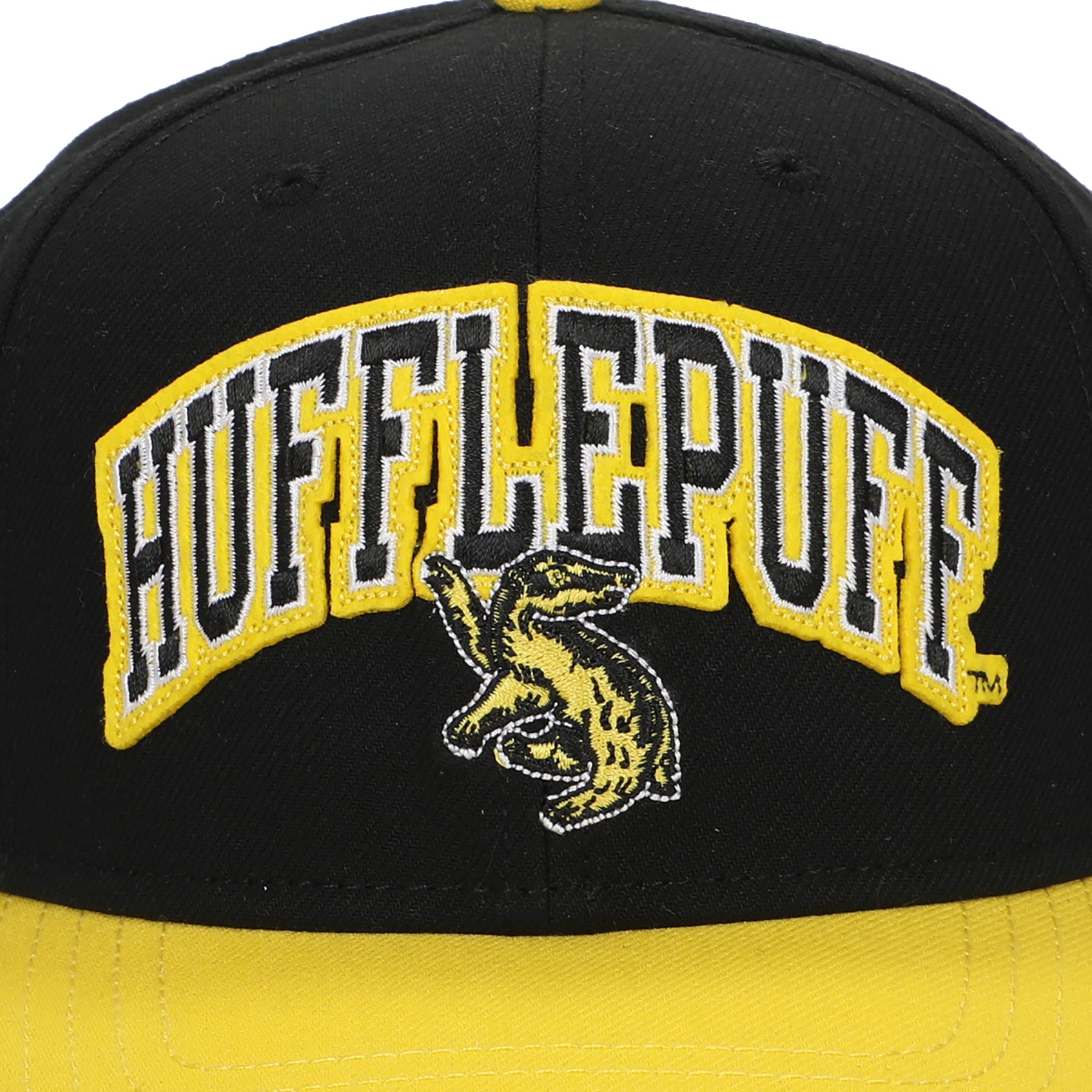 Harry Potter Hufflepuff Varsity Woven Label Adult Snapback Cap