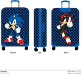 Sonic and Shadow, 22 inch ABS Printed Luggage
