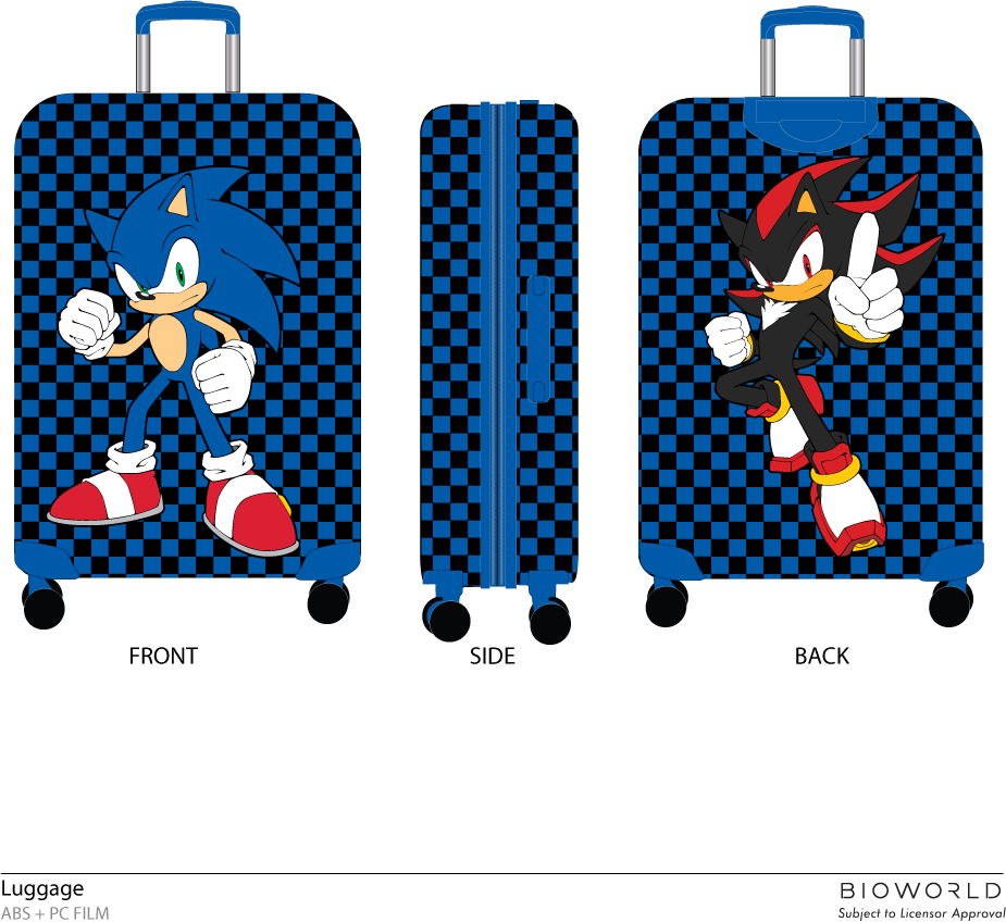 Sonic and Shadow, 22 inch ABS Printed Luggage
