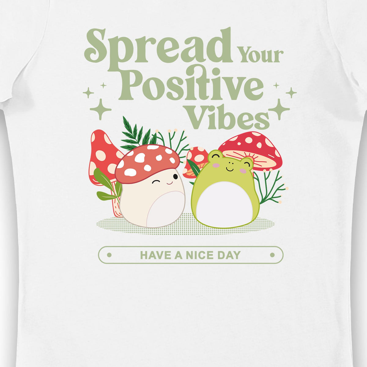 Squishmallows Spread Positive Vibes Ladies Adult T-Shirt White