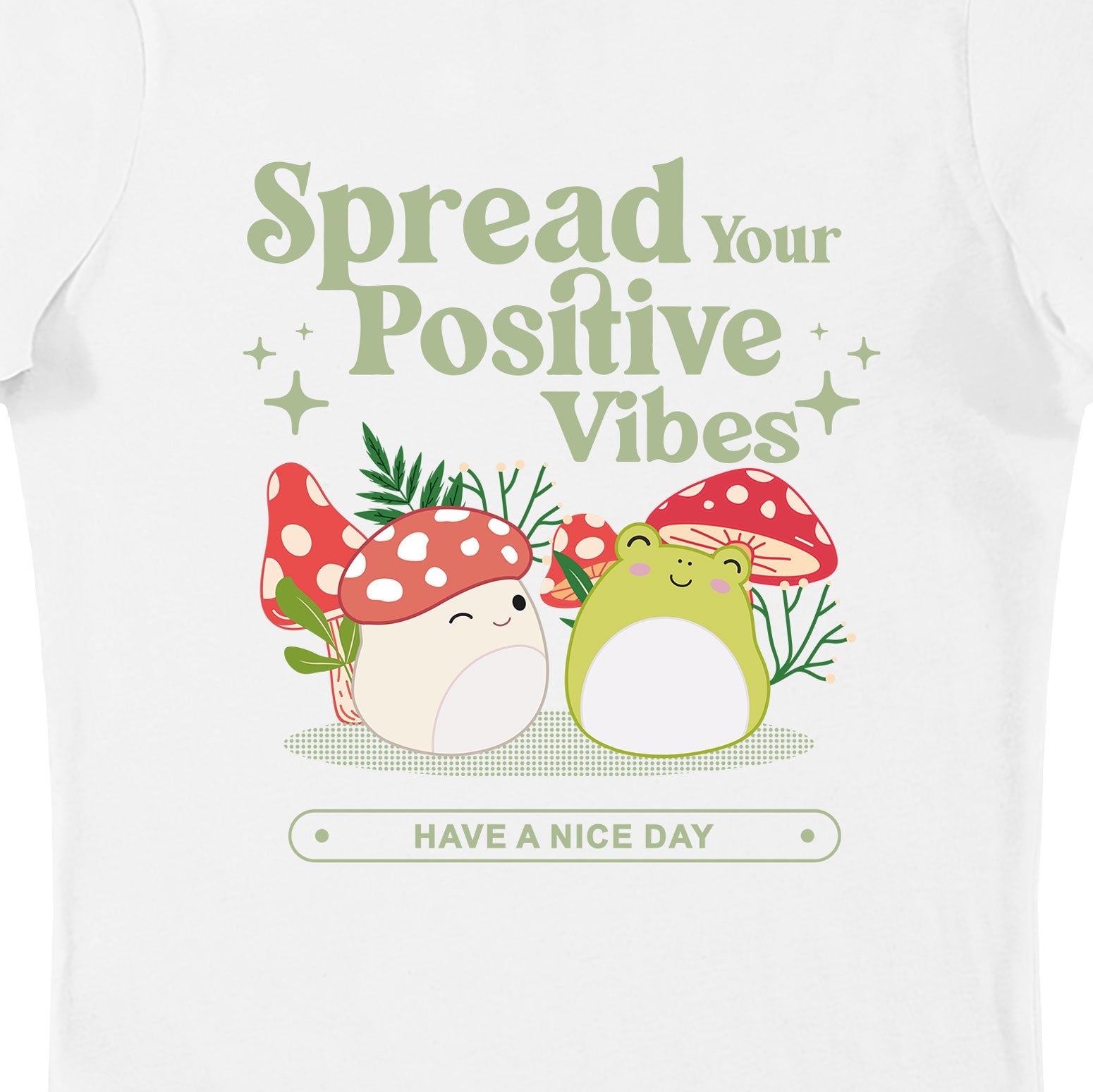 Squishmallows Spread Positive Vibes Ladies Adult T-Shirt White