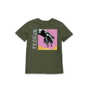 Khaki Printed Kids T-Shirt Front