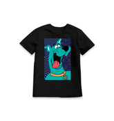 Black Printed Kids T-Shirt Front
