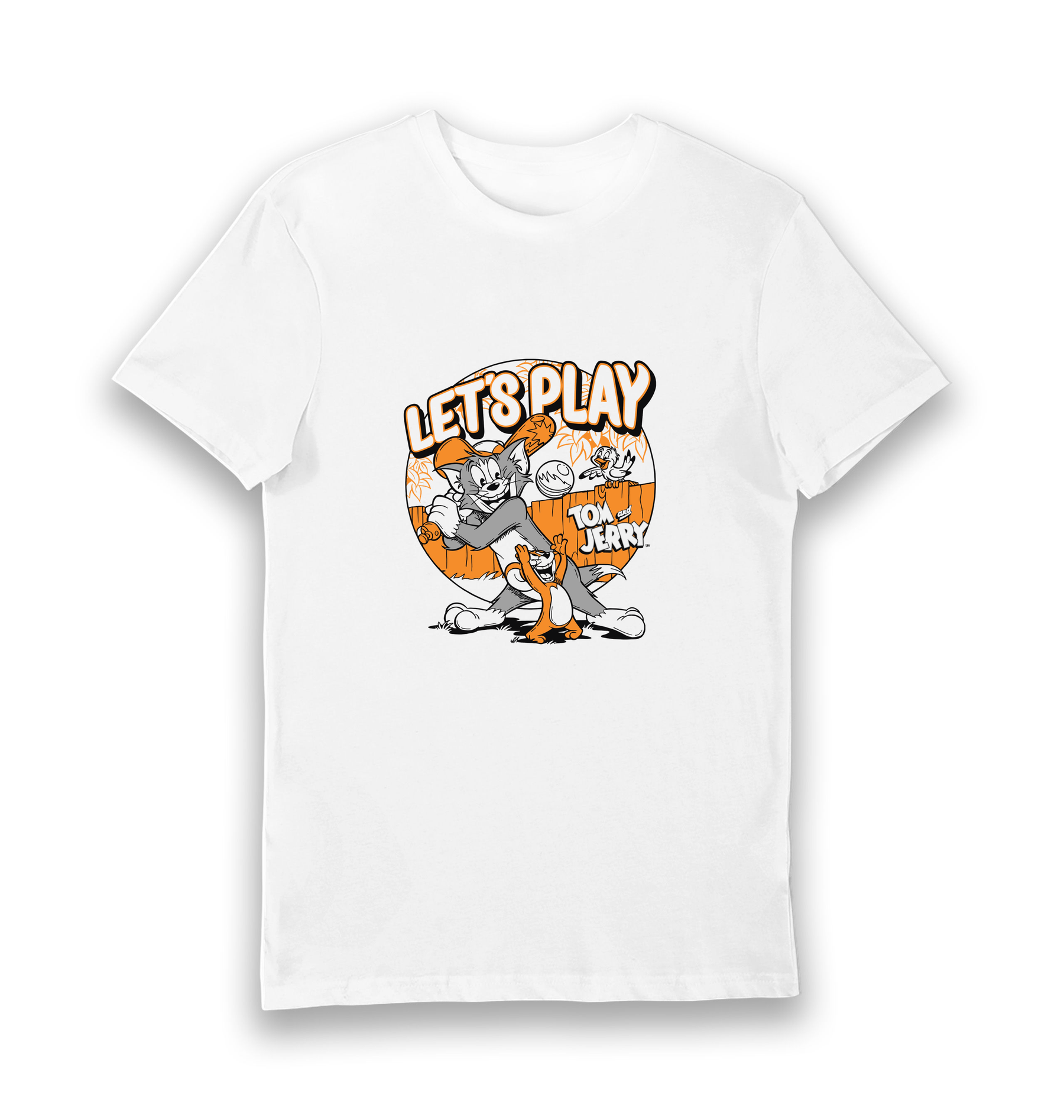 White Printed T-shirt Front