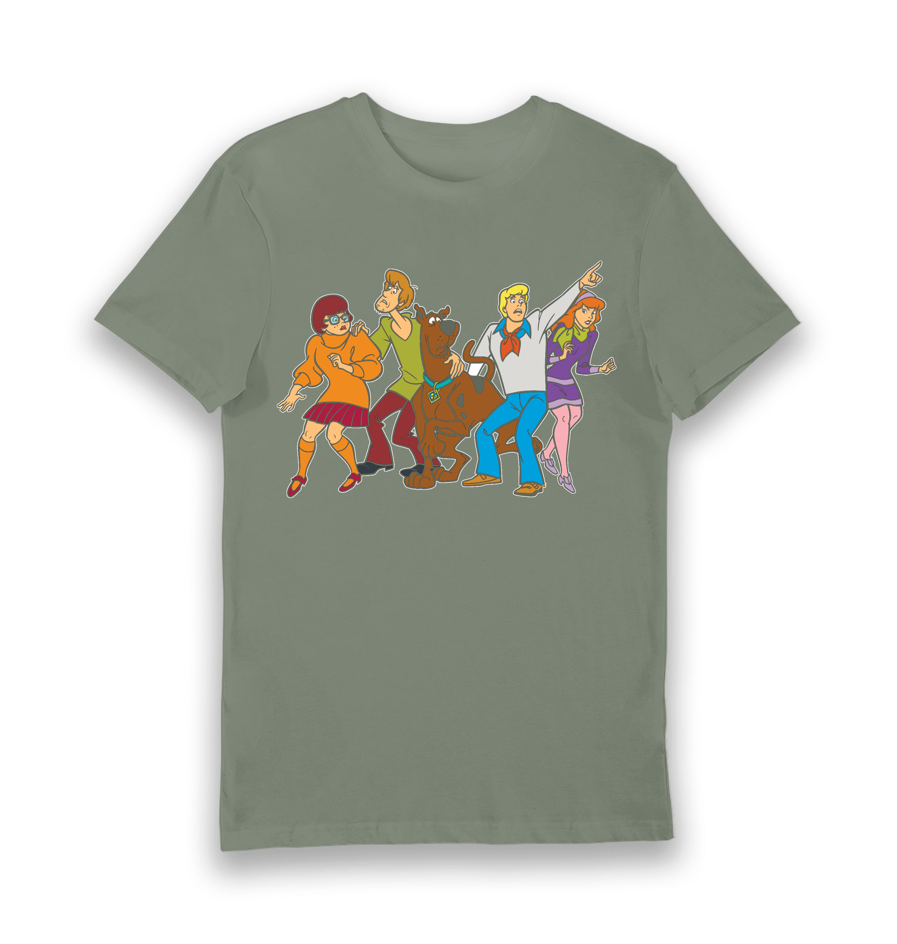 Khaki Printed T-shirt Front