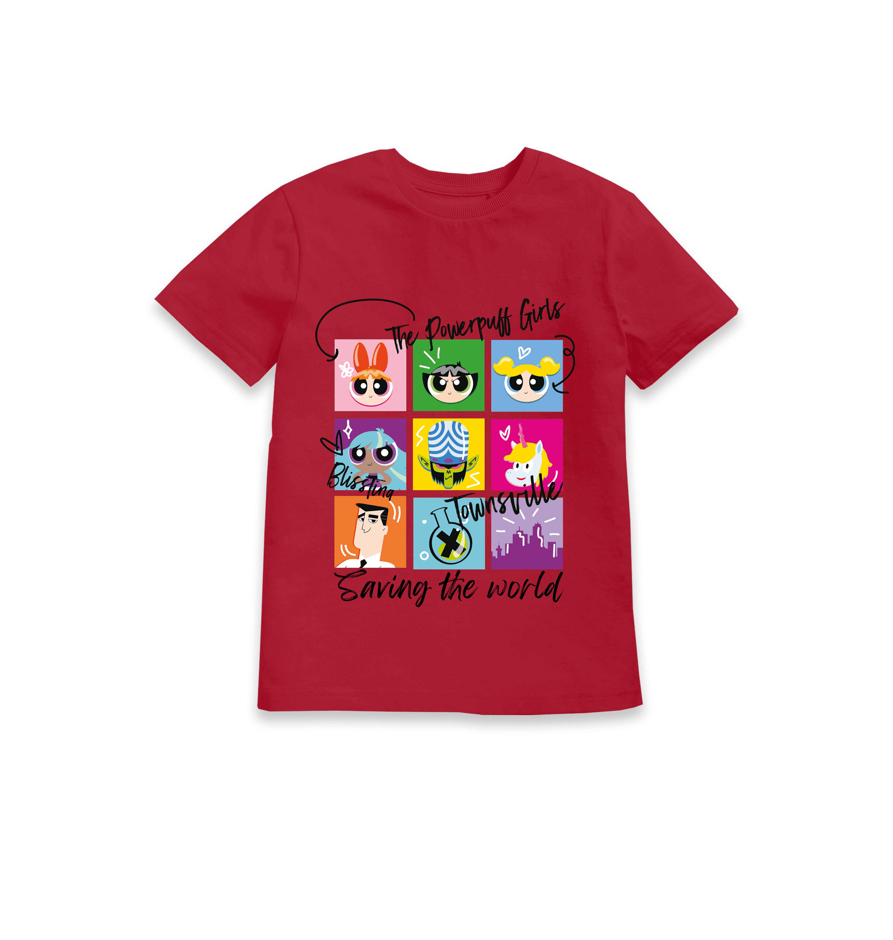Red Printed Kids T-Shirt Front