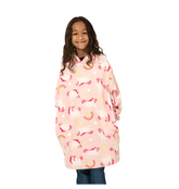 Pink Printed Kids Hoodie Front