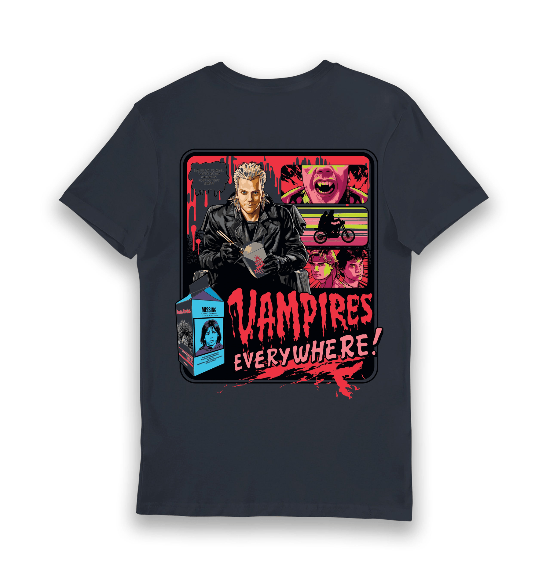 Navy Printed T-shirt Back