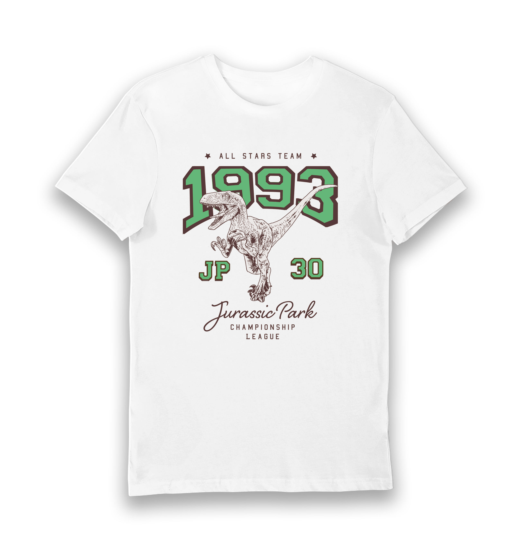 White Printed T-shirt Front
