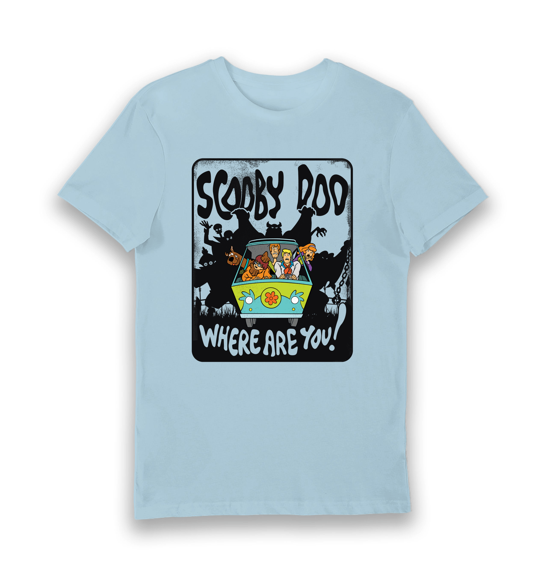 Light Blue Printed T-shirt Front