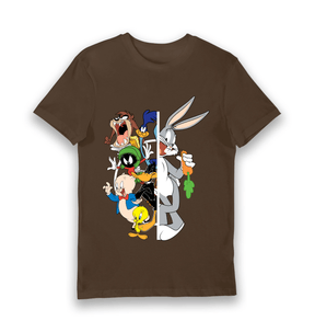 Brown Printed T-shirt Front