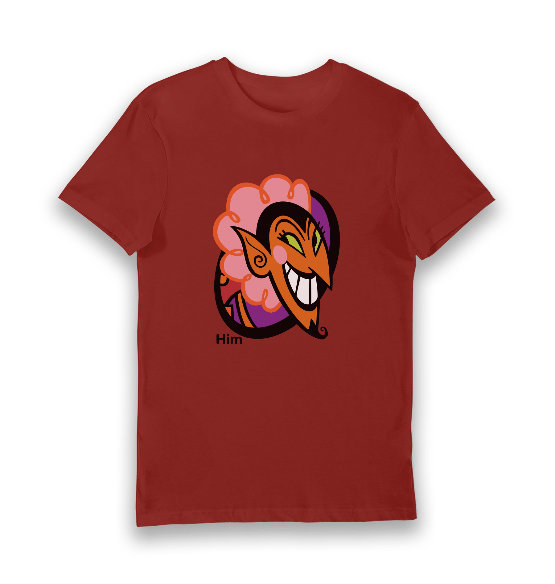 Brick Red Printed T-shirt Front