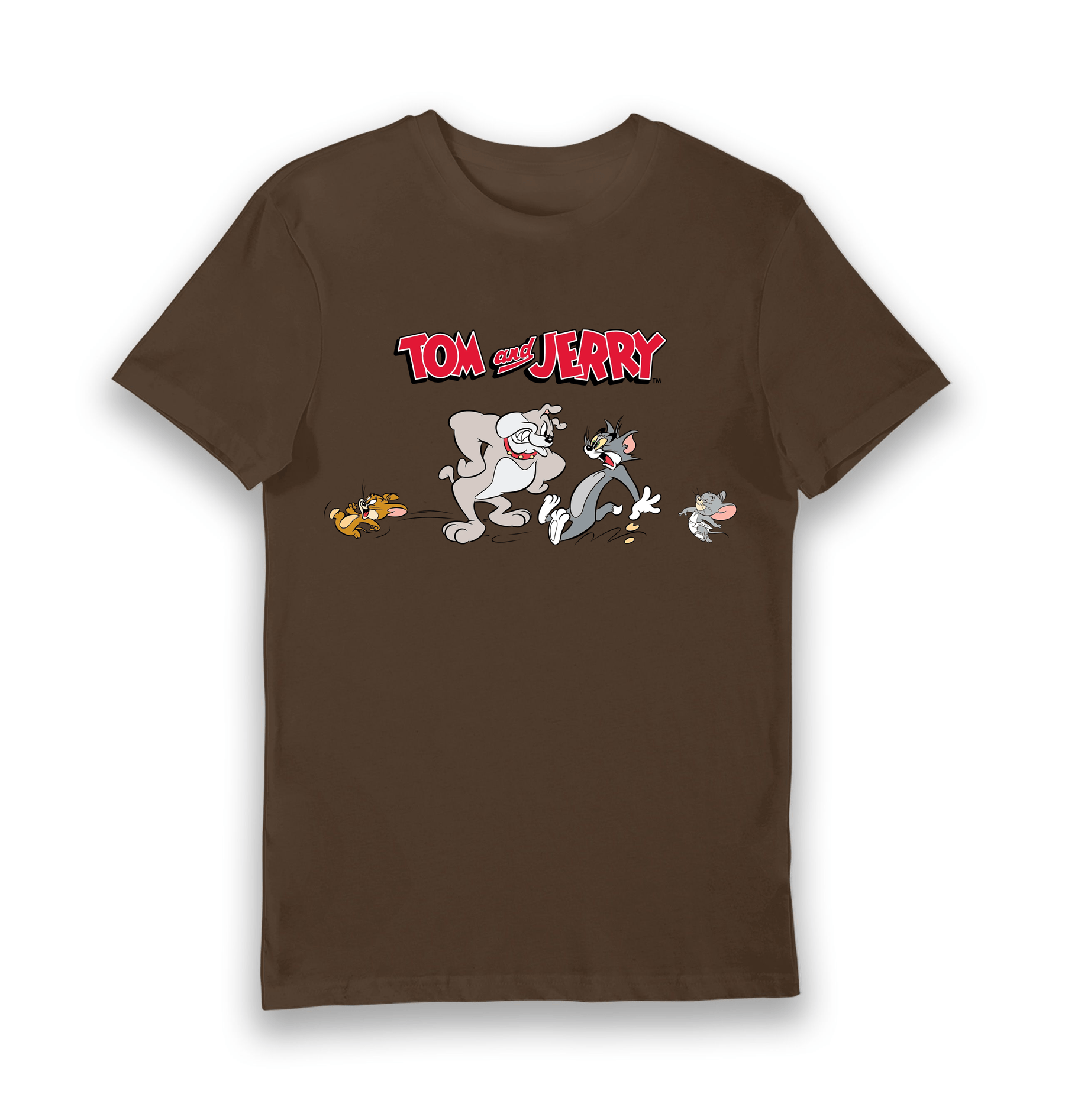 Brown Printed T-shirt Front