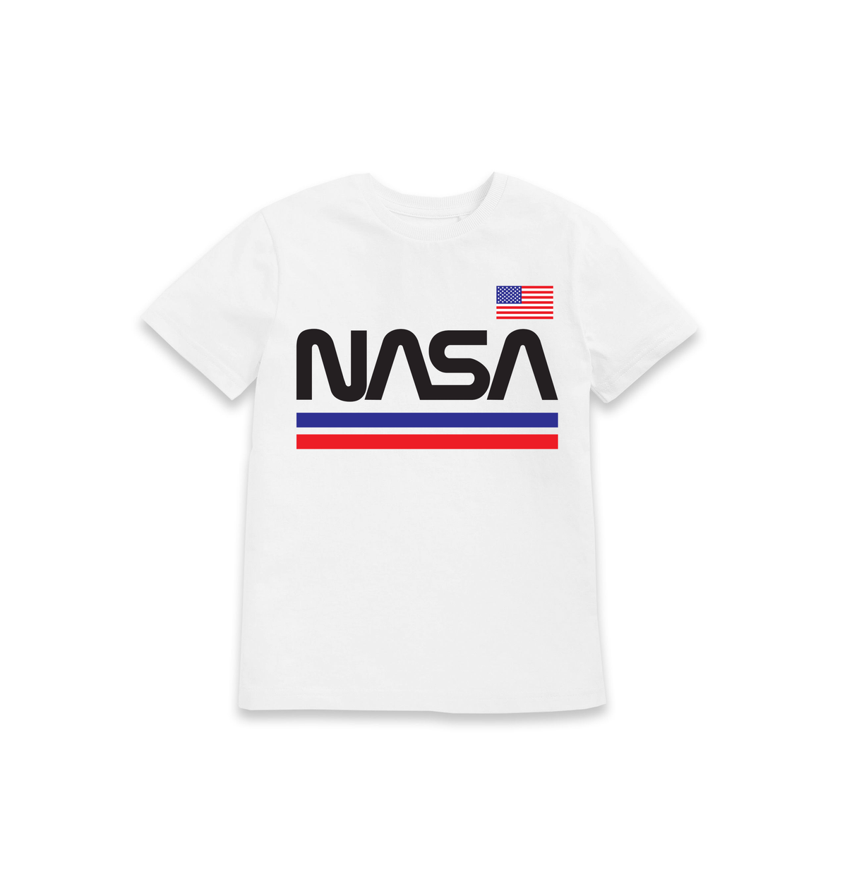 White Printed Kids T-Shirt Front