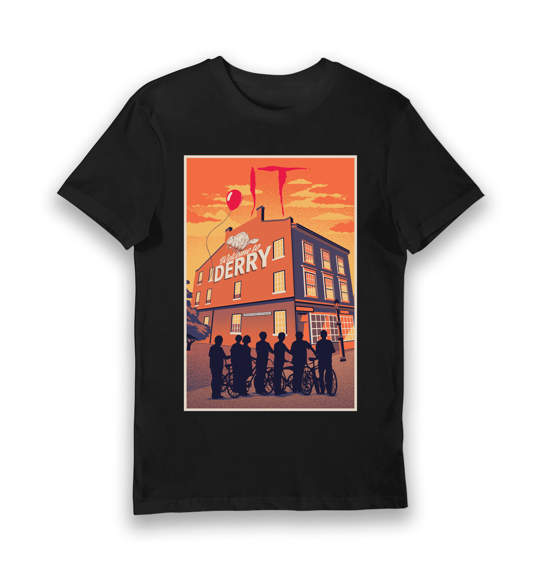 Black Printed T-shirt Front