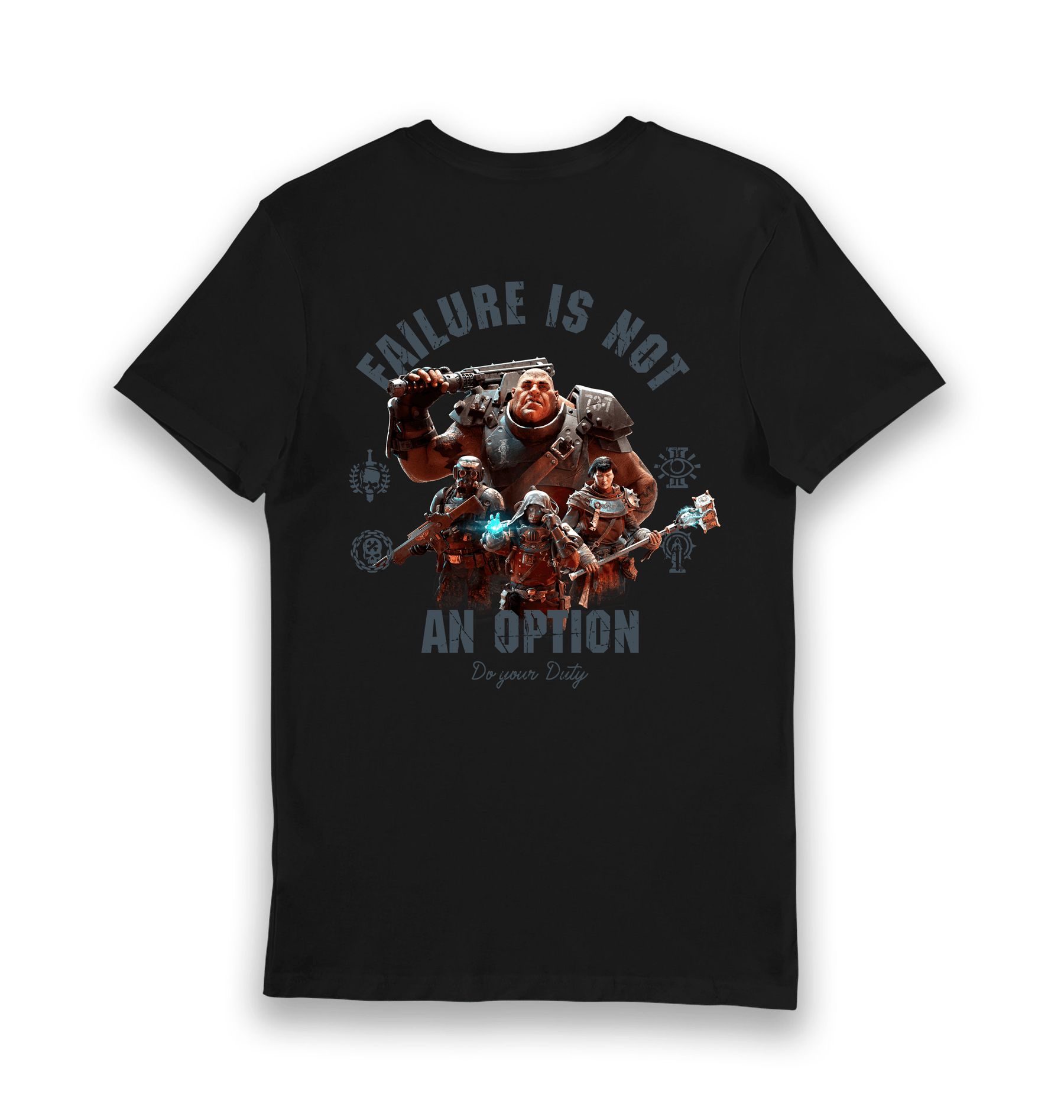 Black Printed T-shirt Back