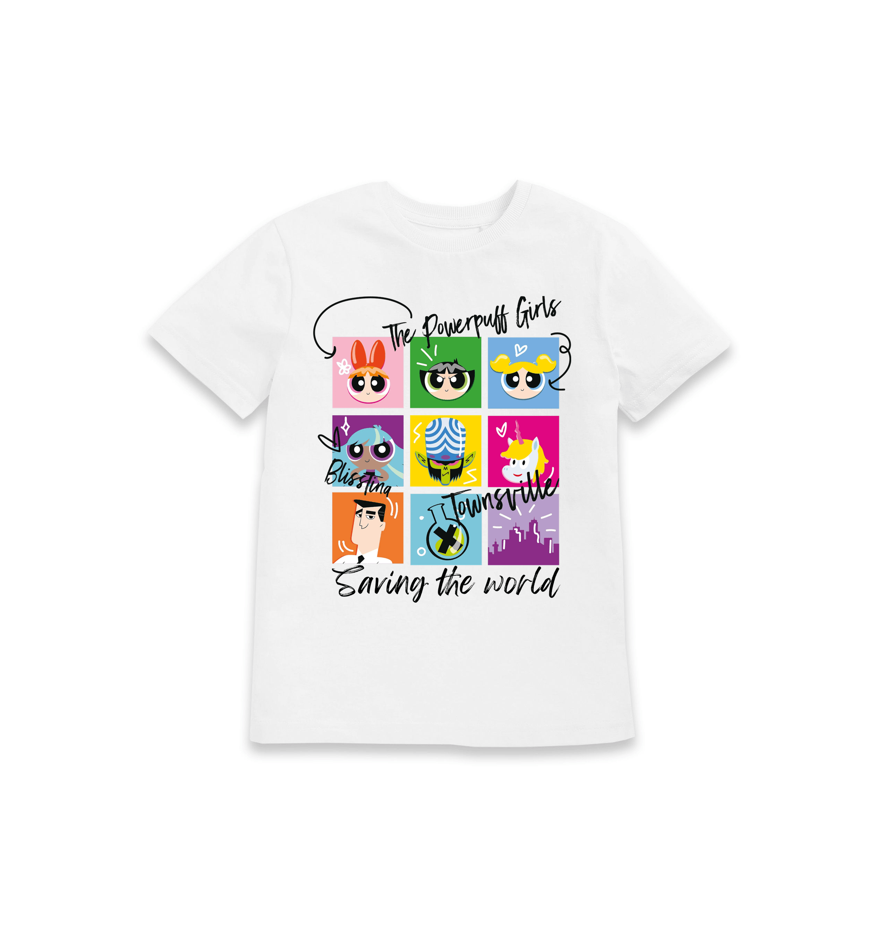 White Printed Kids T-Shirt Front
