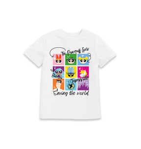 White Printed Kids T-Shirt Front
