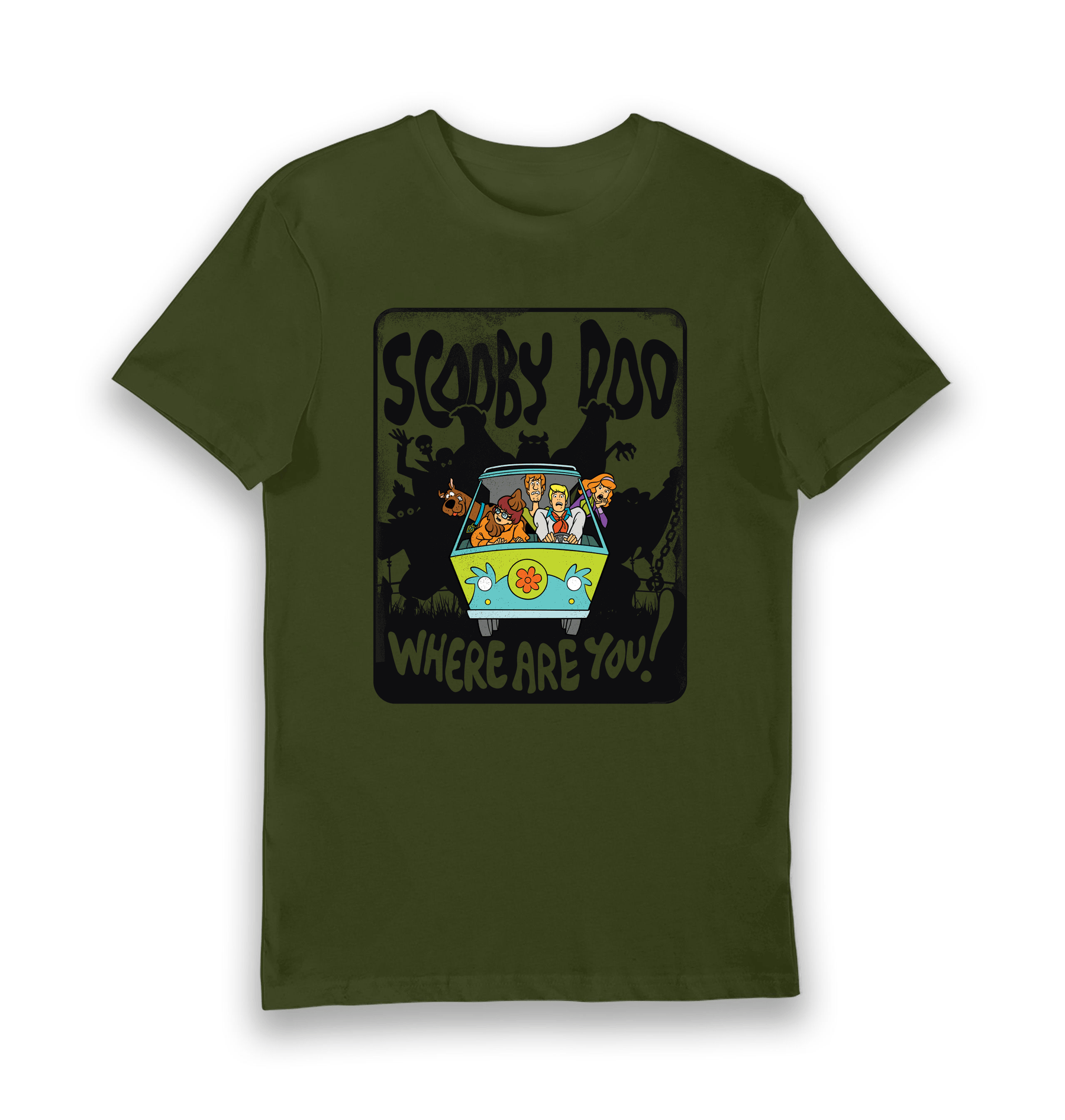Forest Green Printed T-shirt Front