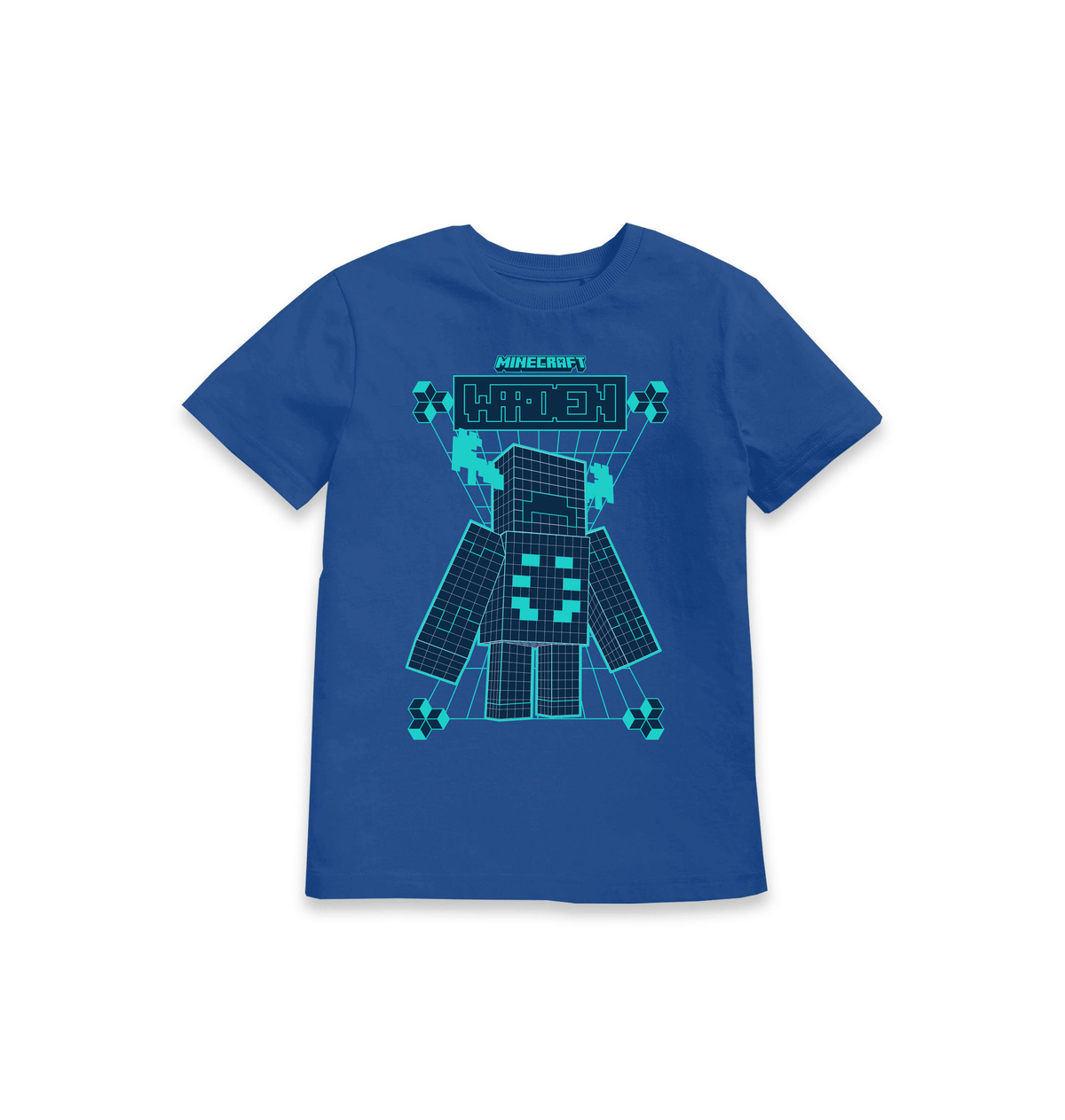 Blue Printed Kids T-Shirt Front