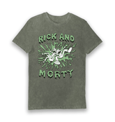 Vintage Green Printed T-shirt Front