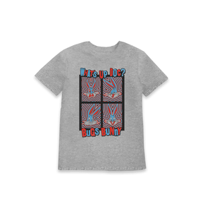 Grey Marl Printed Kids T-Shirt Front