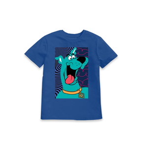 Blue Printed Kids T-Shirt Front