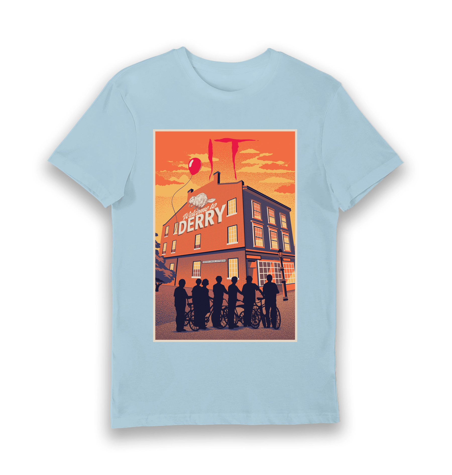 Light Blue Printed T-shirt Front