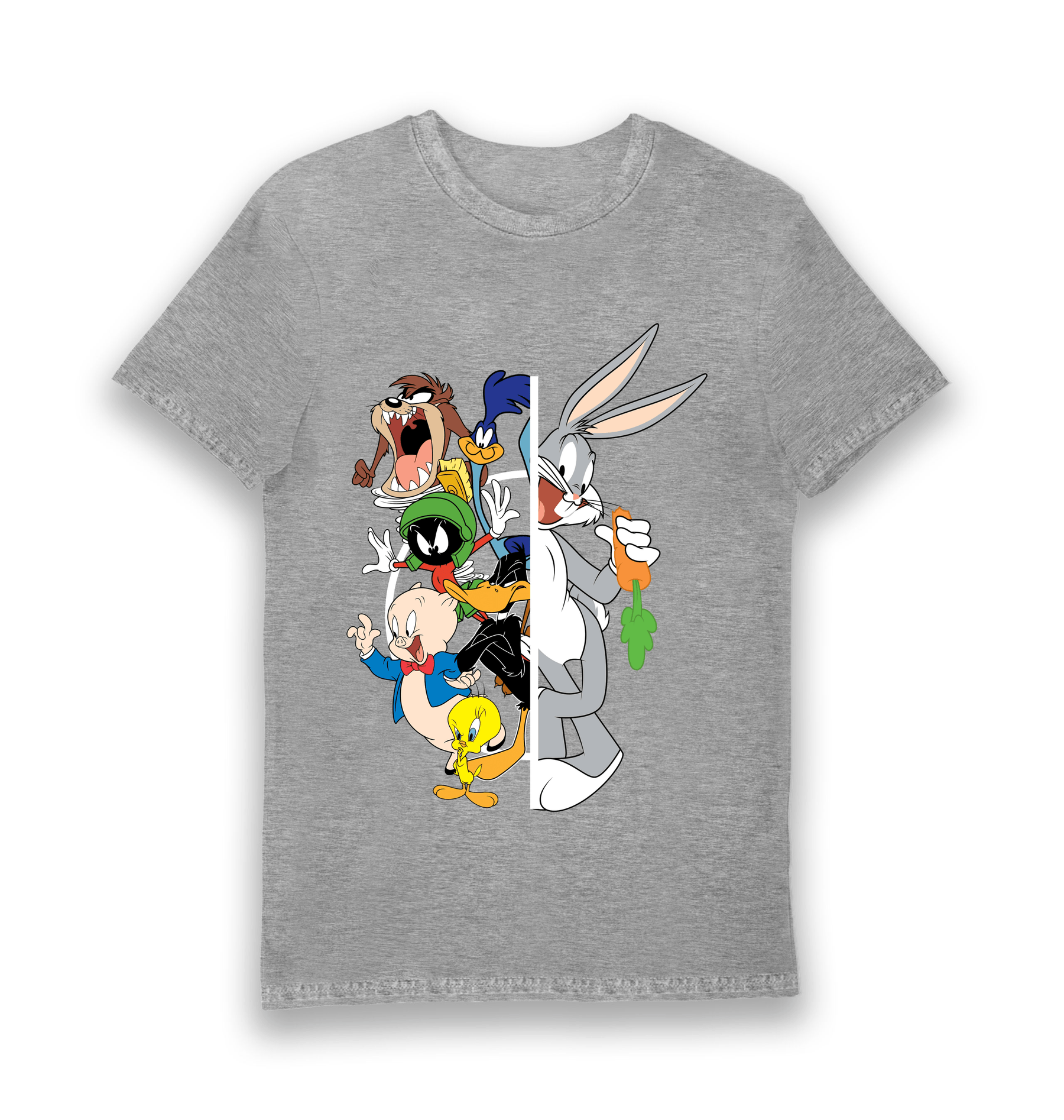 Sports Grey Printed T-shirt Front