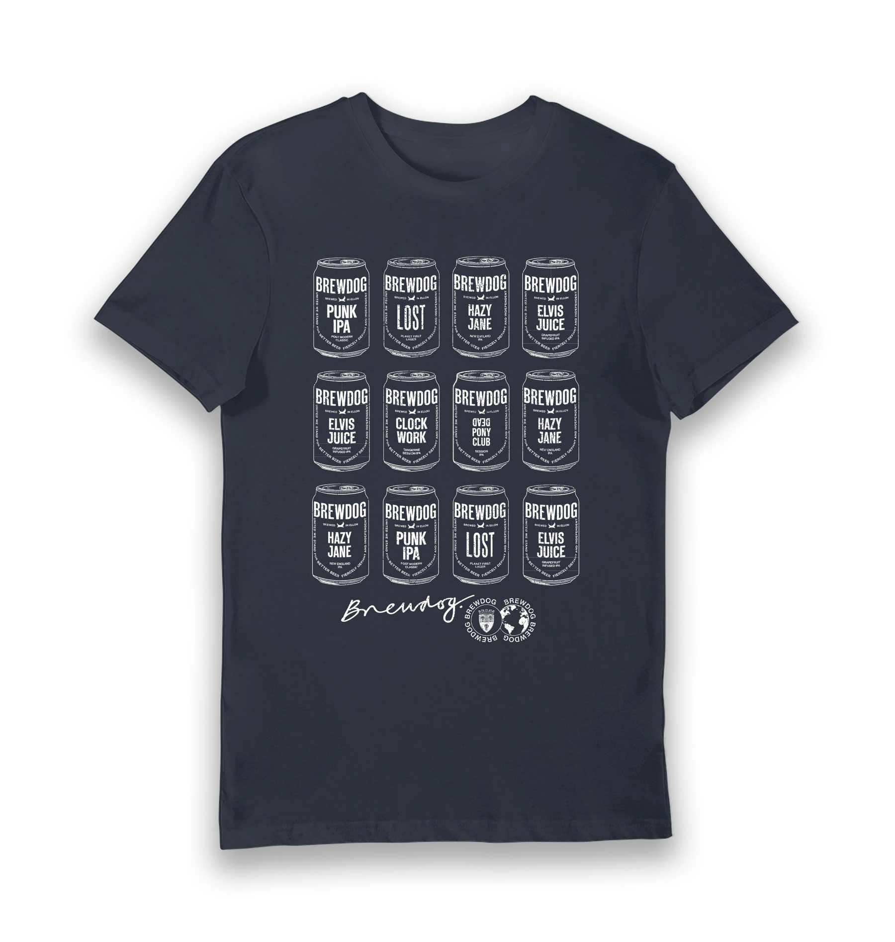 Navy Printed T-shirt Front