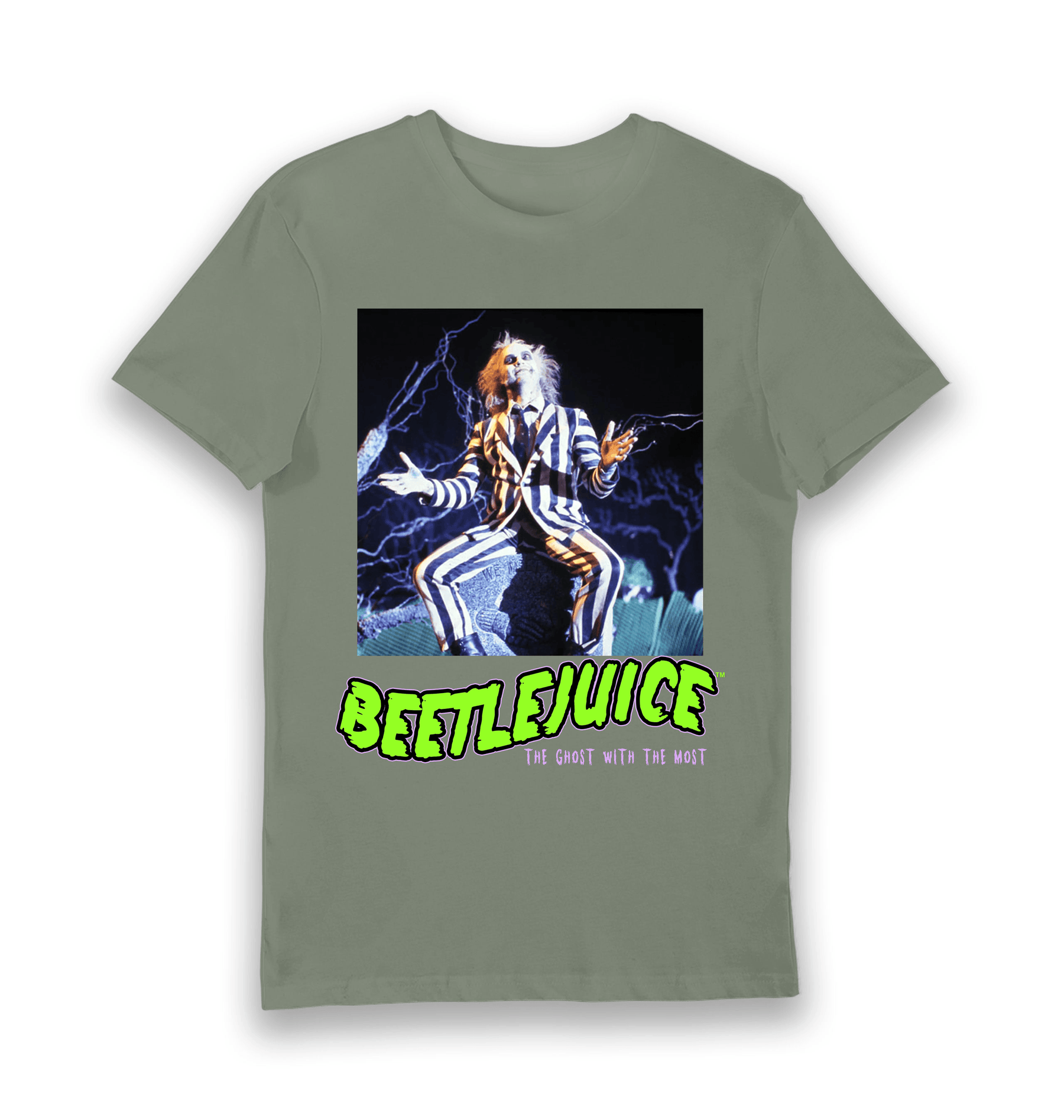 Khaki Printed T-shirt Front