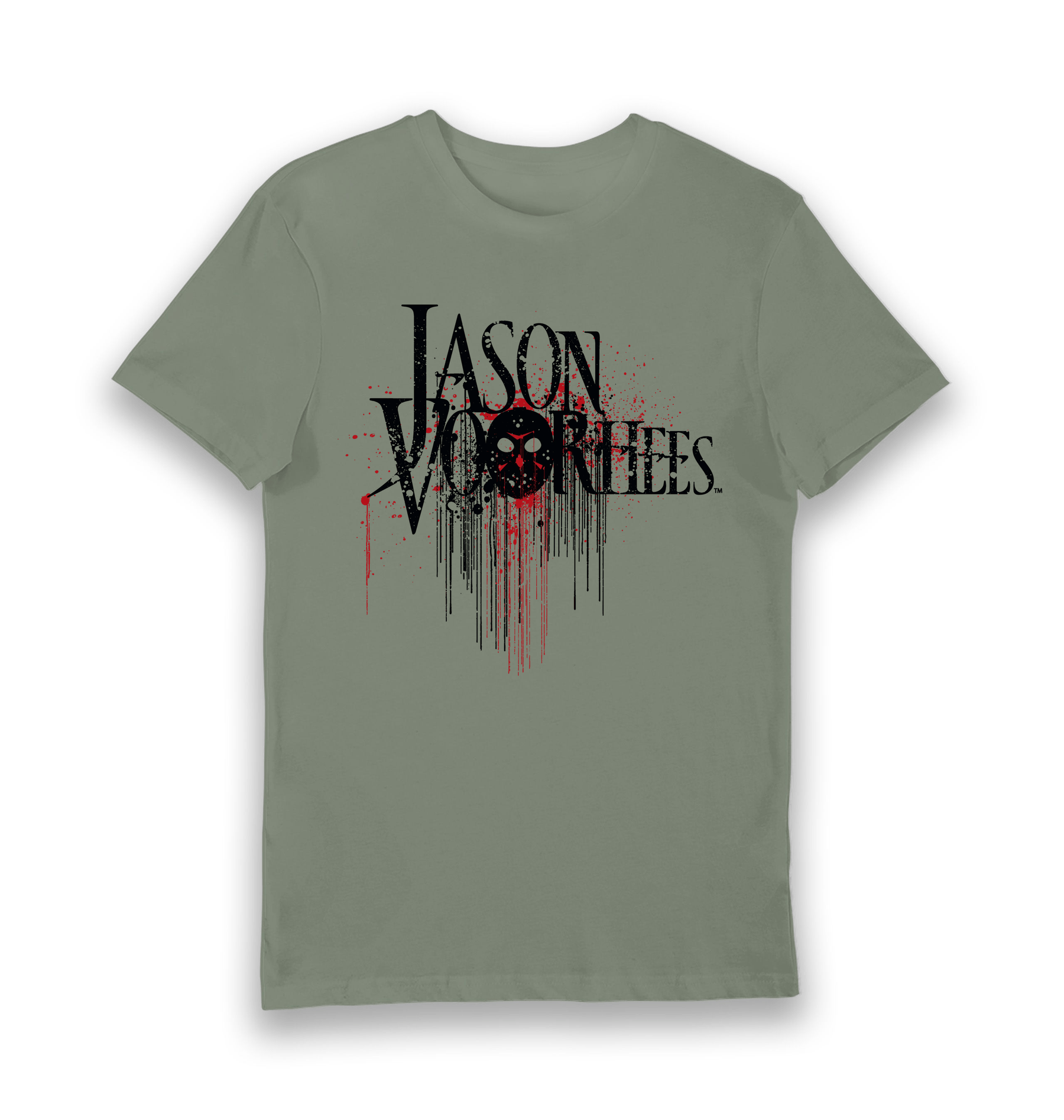 Khaki Printed T-shirt Front